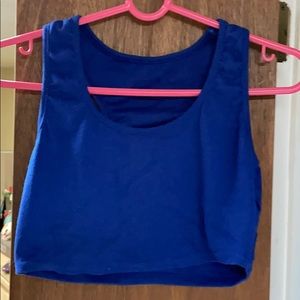 Two piece tank and skirt set blue